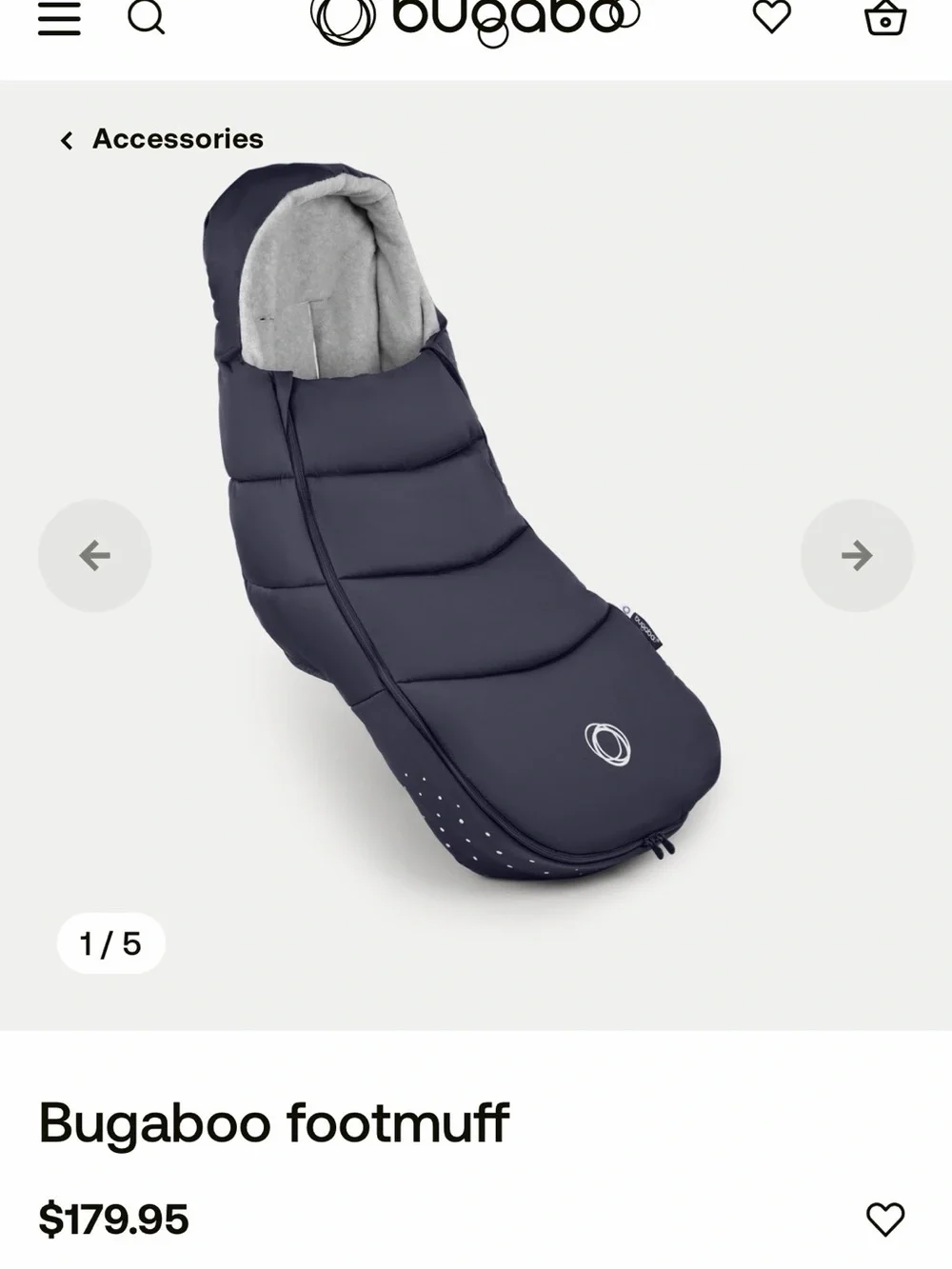 Bugaboo Navy Footmuff for Strollers - Picture 6 of 7